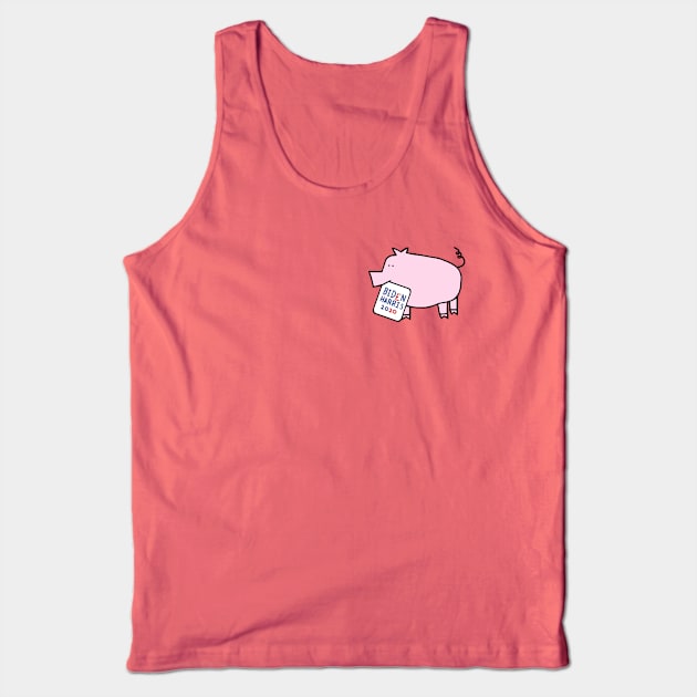 Small Pig with Biden Harris Sign Tank Top by ellenhenryart